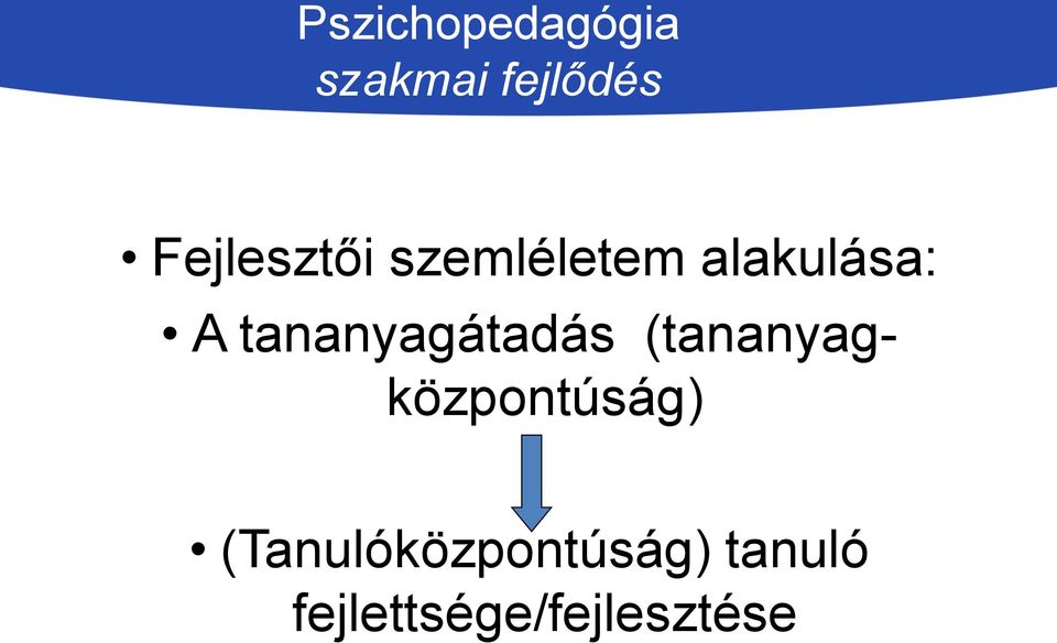 tananyagátadás (tananyagközpontúság)