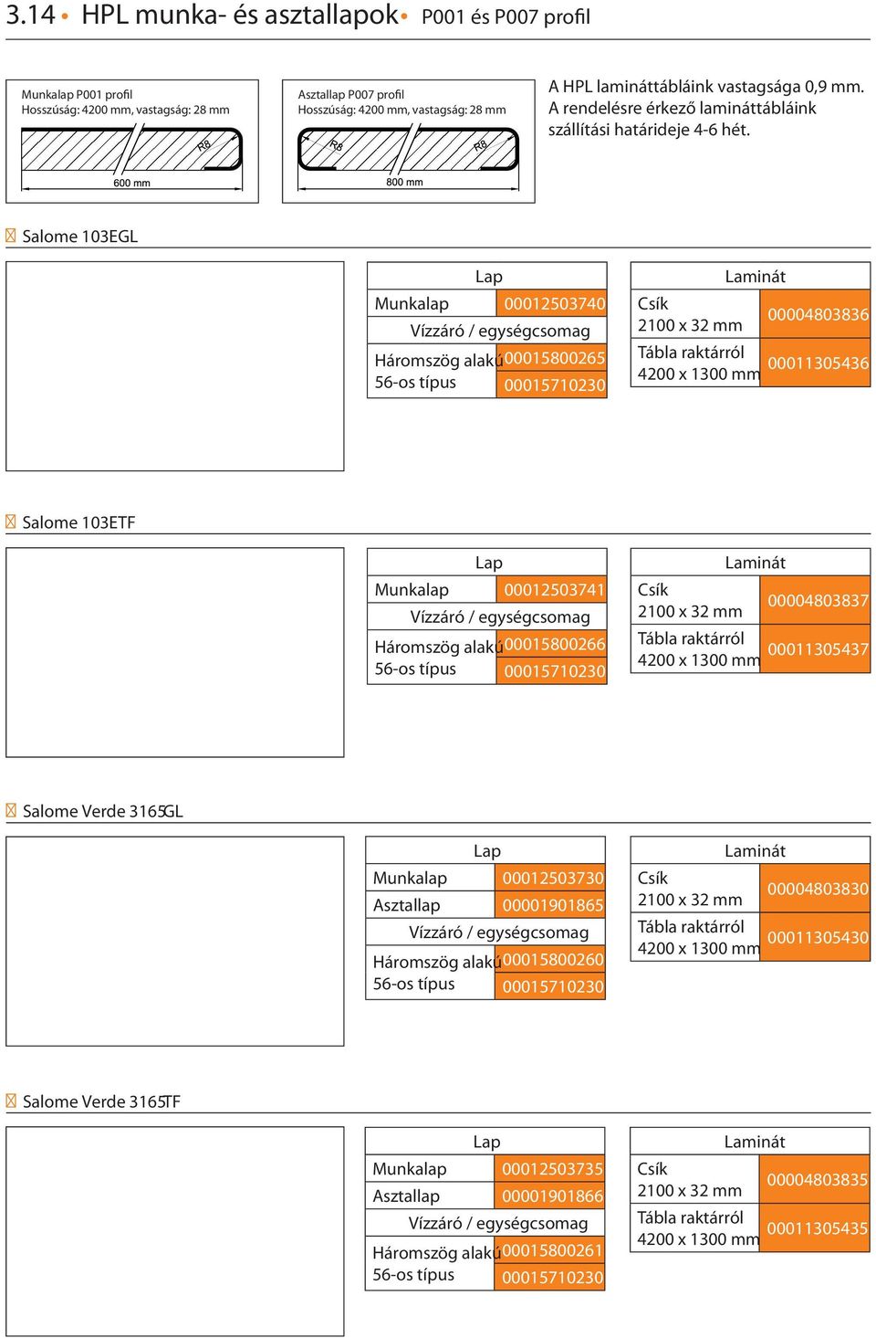alakú00015800266 00015710230 2100 x 32 mm 00004803837 4200 x 1300 mm 00011305437 Salome Verde 3165 GL Munkalap 00012503730 Asztallap 00001901865 Háromszög alakú00015800260