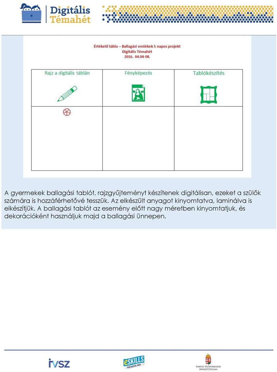 Az elkészült anyagot kinyomtatva, laminálva is elkészítjük.