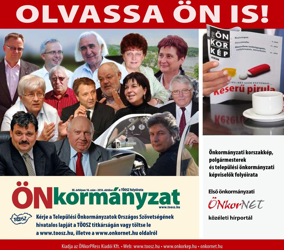 folyóirata Első önkormányzati Kérje a Települési Önkormányzatok Országos Szövetségének