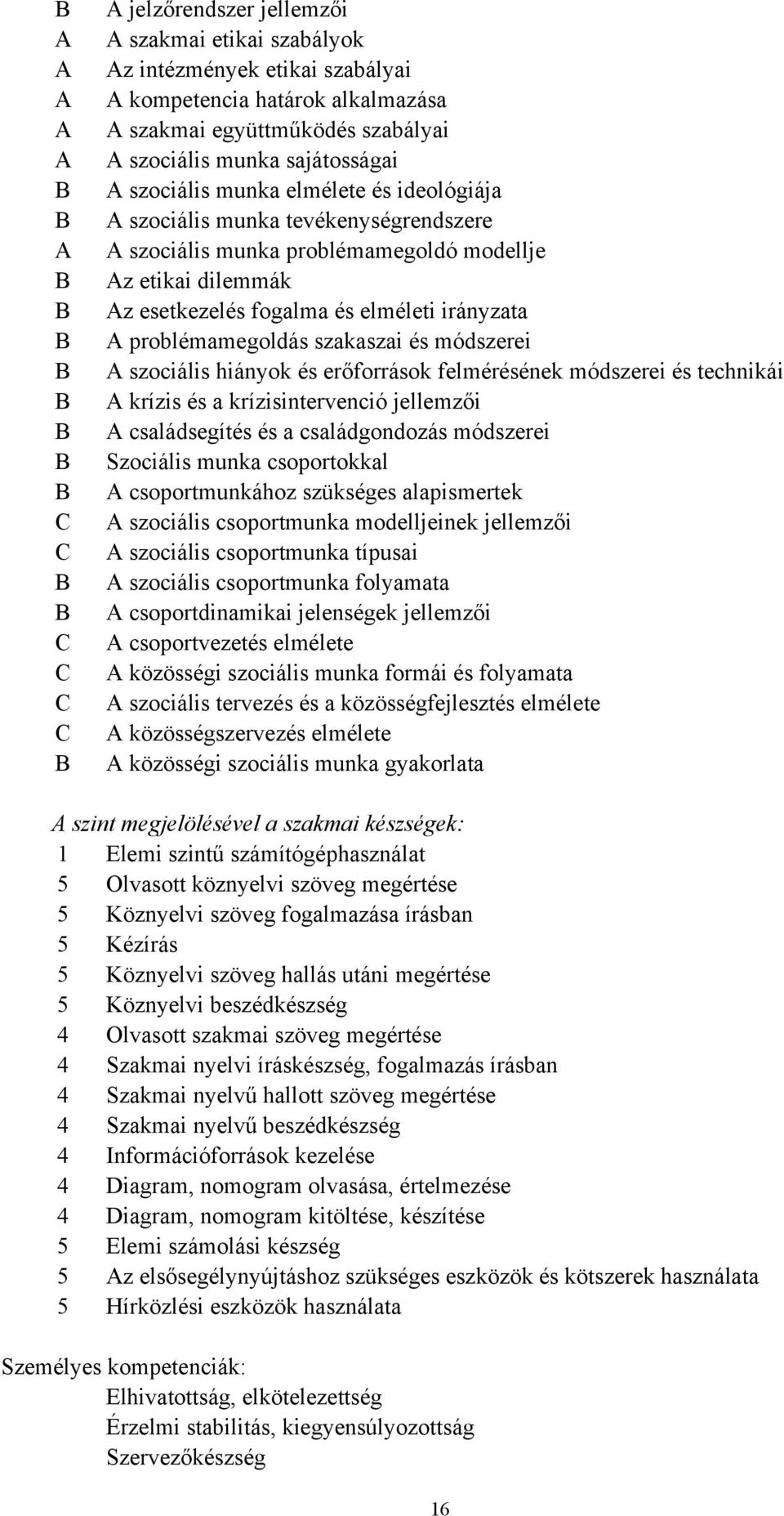 fogalma és elméleti irányzata A problémamegoldás szakaszai és módszerei A szociális hiányok és erőforrások felmérésének módszerei és technikái A krízis és a krízisintervenció jellemzői A