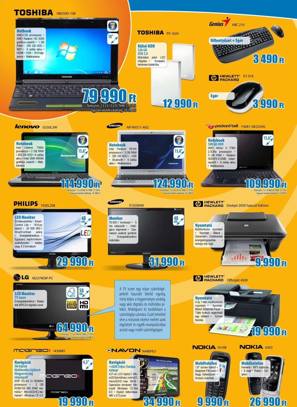 P6100 processzor 3 GB RM 320 GB HDD USB Bluetooth 6 cellás akku Webkamera 15,6 Notebook 500 GB HDD MD thlon II P360 2.