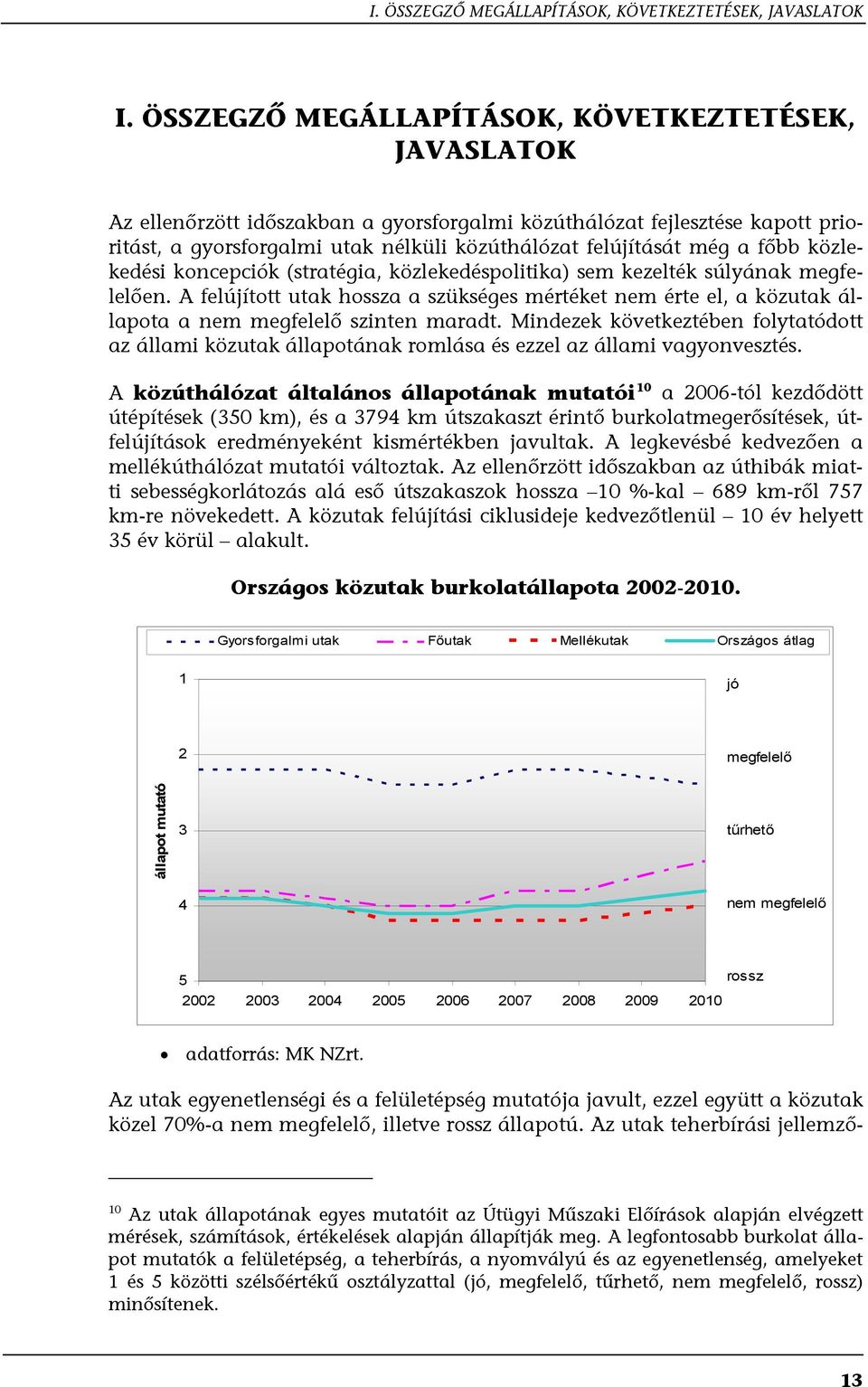 főbb közlekedési koncepciók (stratégia, közlekedéspolitika) sem kezelték súlyának megfelelően.