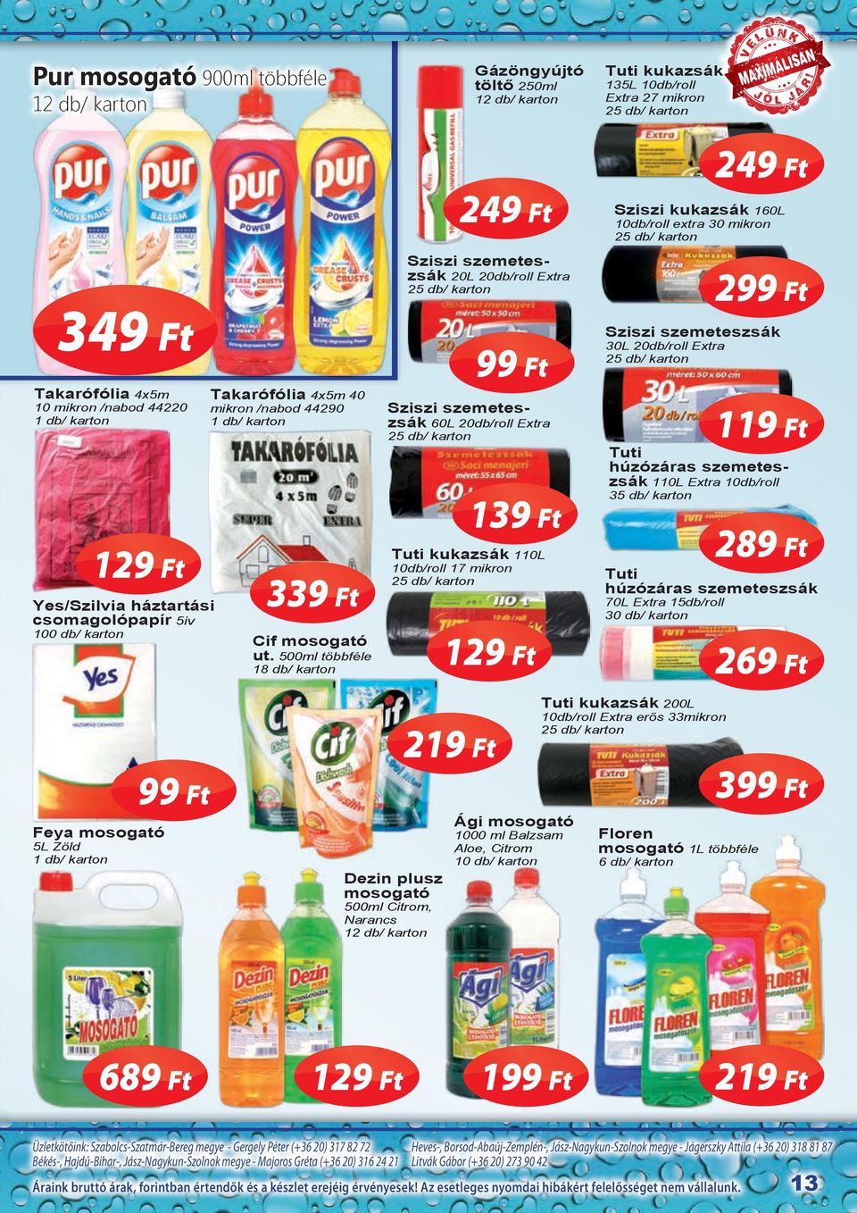 LISAN MÁ MAXI Sziszi szemeteszsák 20L 20db/roll Extra 349 Ft NK R!