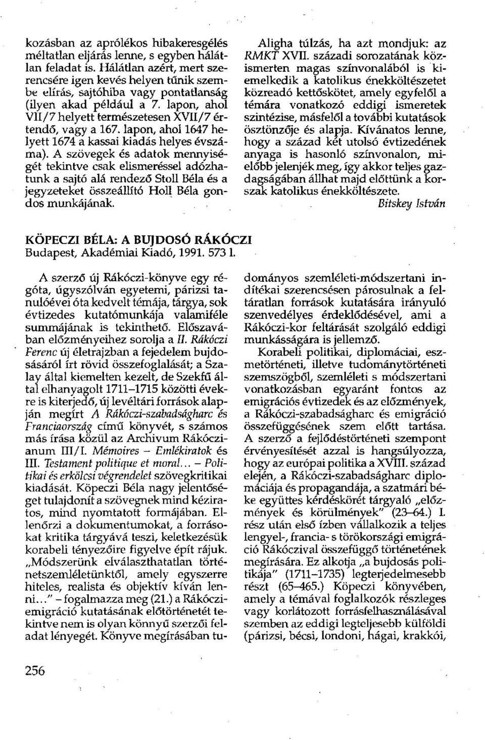lapon, ahol 1647 helyett 1674 a kassai kiadás helyes évszáma).
