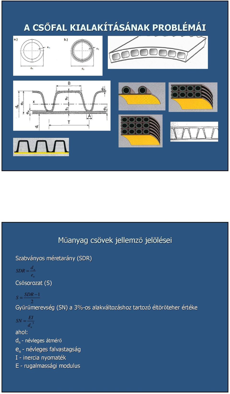 a 3%-os alakváltoz ltozáshoz tartozó éltörőteher teher értéke EI SN = 3 d n ahol: d n -