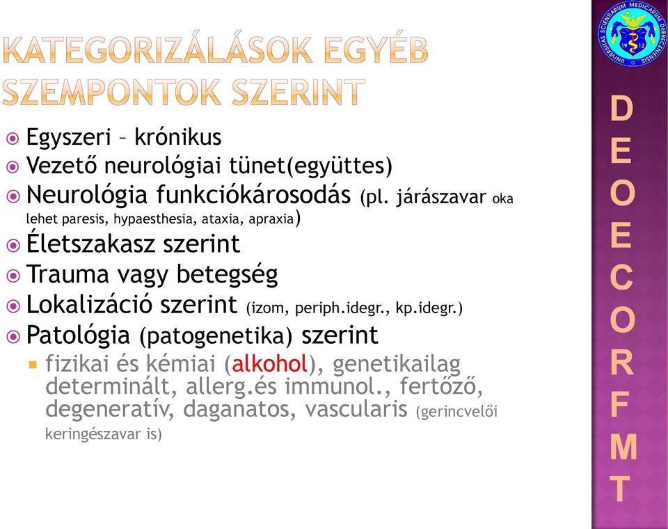 Lokalizáció szerint (izom, periph.idegr.