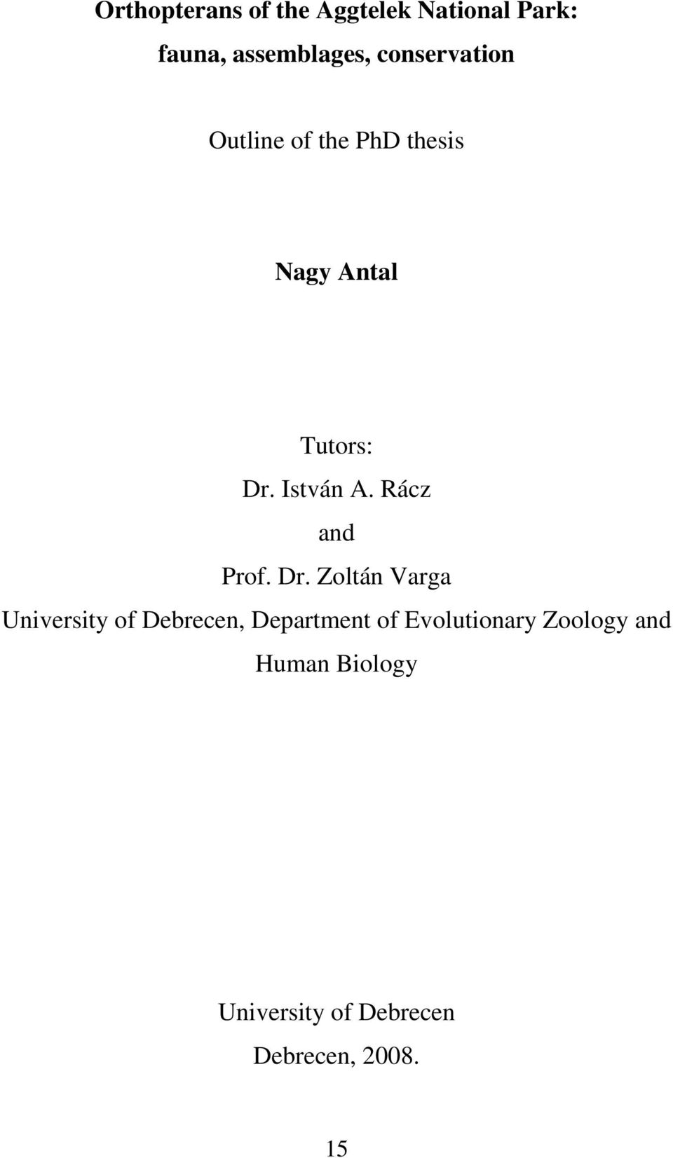 Rácz and Prof. Dr.