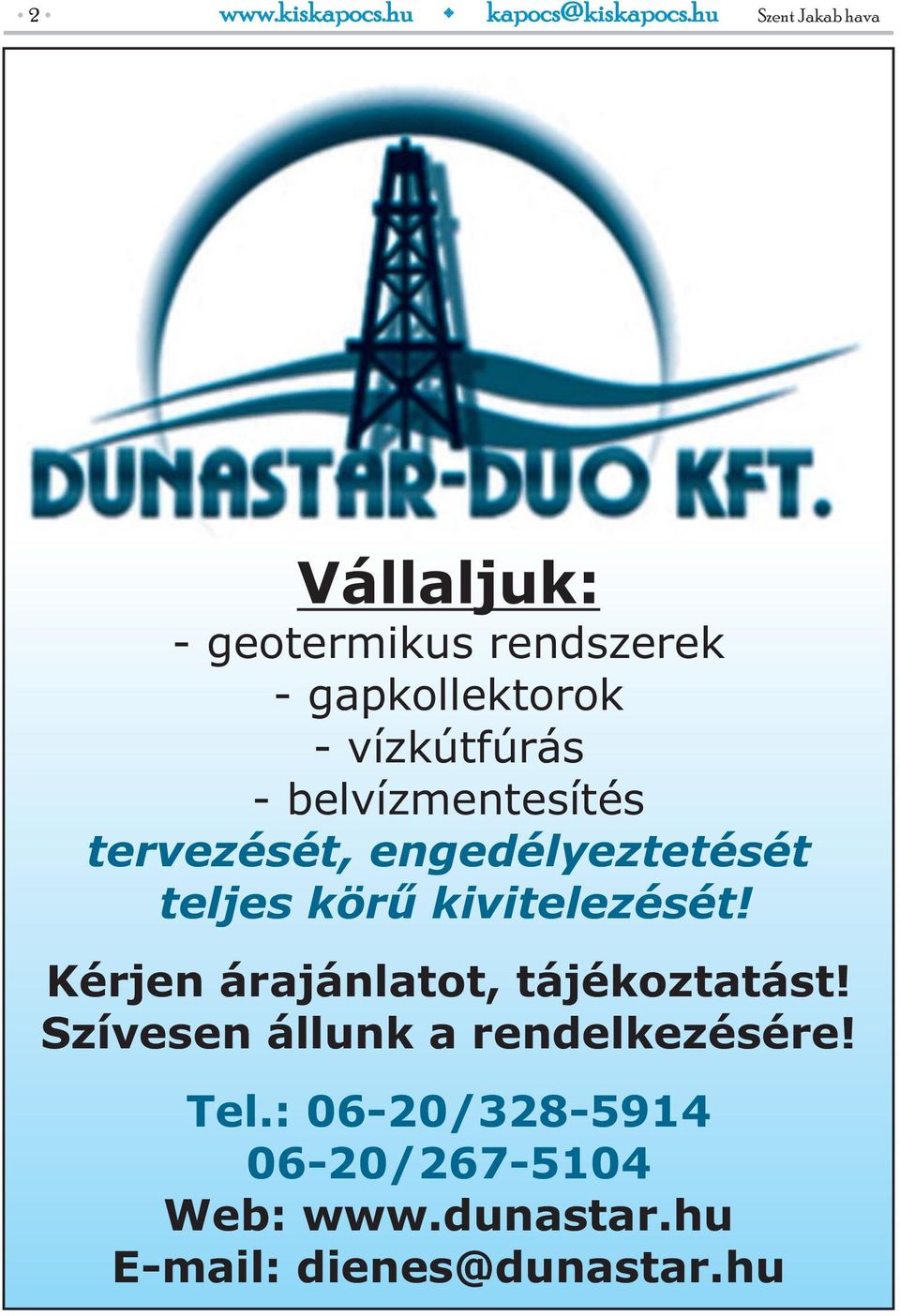 vízkútfúrás - belvízmentesítés tervezését, engedélyeztetését teljes körű