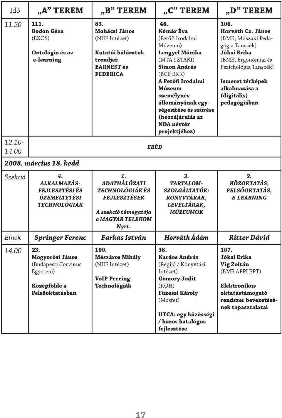 Kómár Éva (Petőfi Irodalmi Múzeum) Lengyel Mónika Simon András (BCE EKK) A Petőfi Irodalmi Múzeum személynév állományának egységesítése és szűrése (hozzájárulás az NDA névtér projektjéhez) 106.