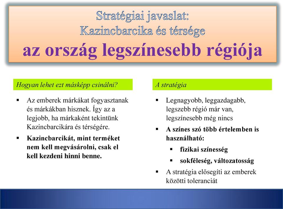 Kazincbarcikát, mint terméket nem kell megvásárolni, csak el kell kezdeni hinni benne.