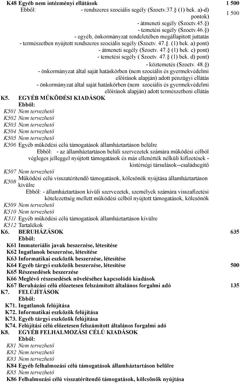 47. (1) bek. d) pont) - köztemetés (Szoctv. 48.