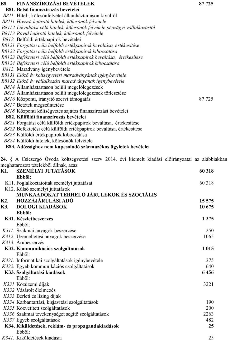 hitelek, kölcsönök felvétele B812.