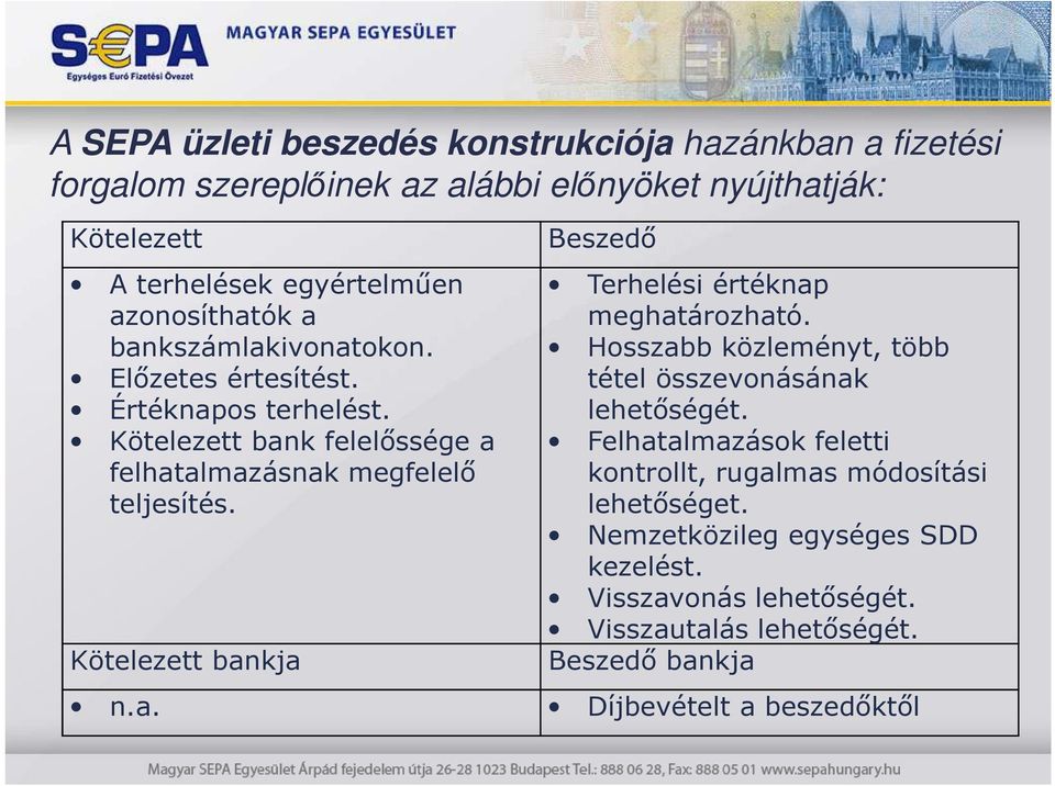 Kötelezett bankja Beszedı Terhelési értéknap meghatározható. Hosszabb közleményt, több tétel összevonásának lehetıségét.