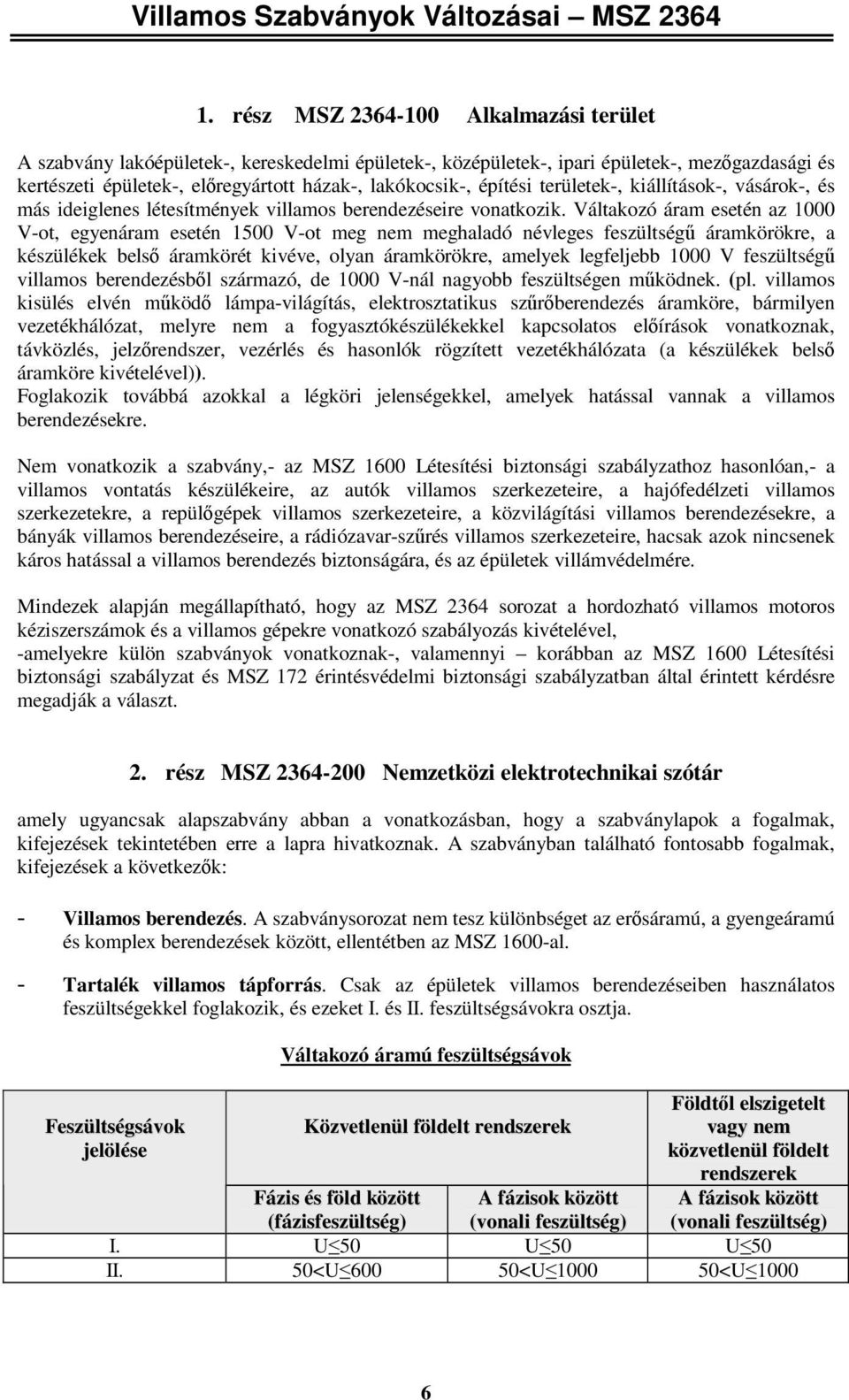 Villamos Szabványok Változásai MSZ PDF Ingyenes letöltés