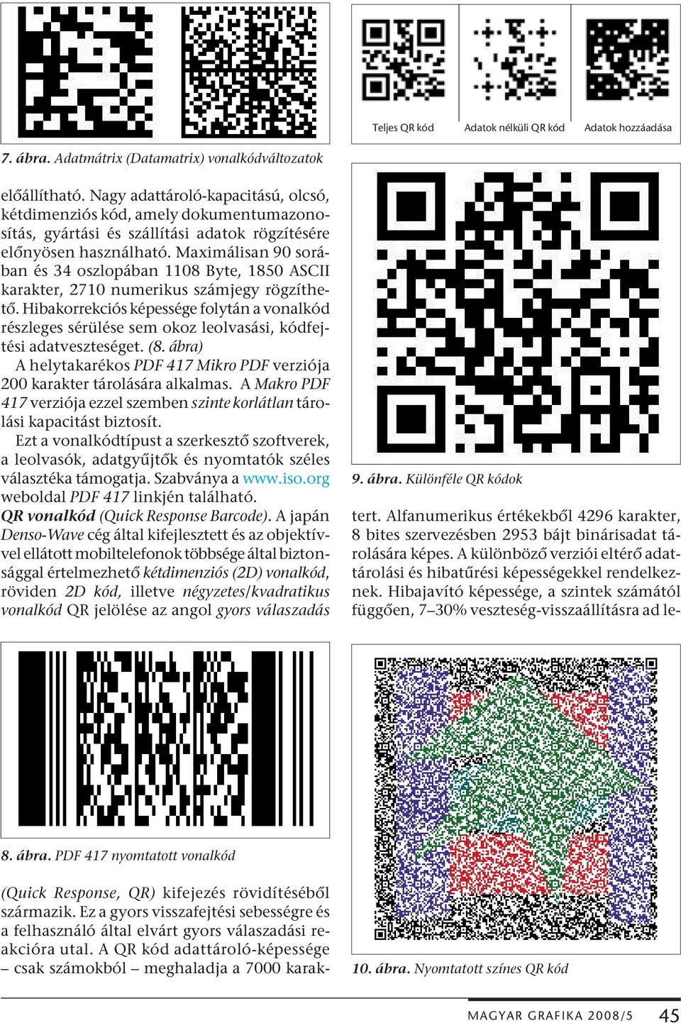 Maximálisan 90 sorában és 34 oszlopában 1108 Byte, 1850 ASCII karakter, 2710 numerikus számjegy rögzíthető.