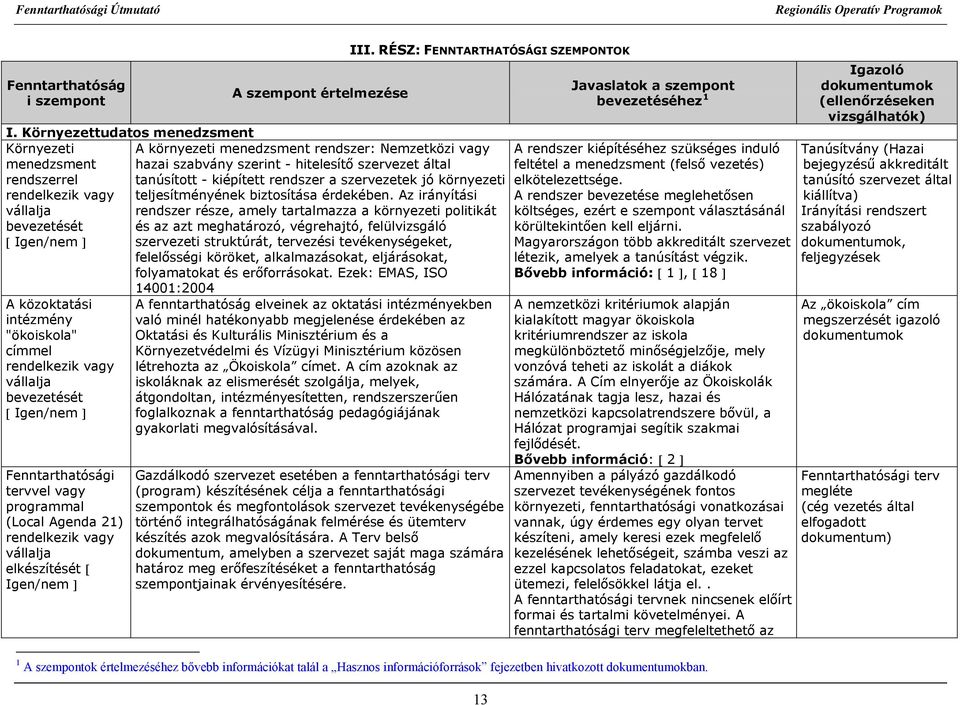 a szervezetek jó környezeti rendelkezik vagy teljesítményének biztosítása érdekében.