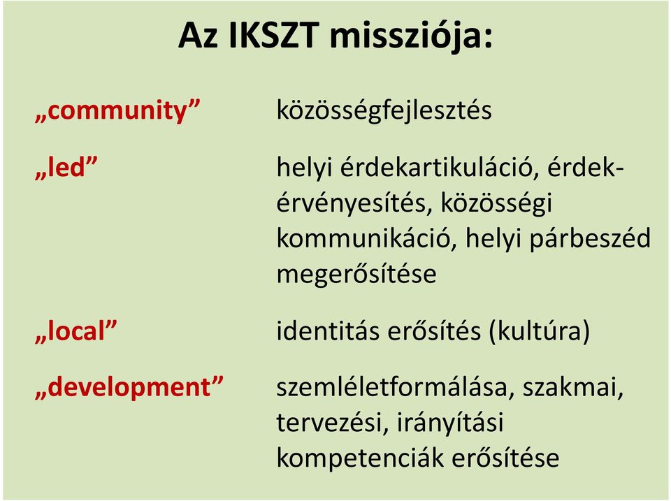 közösségi kommunikáció, helyi párbeszéd megerősítése identitás