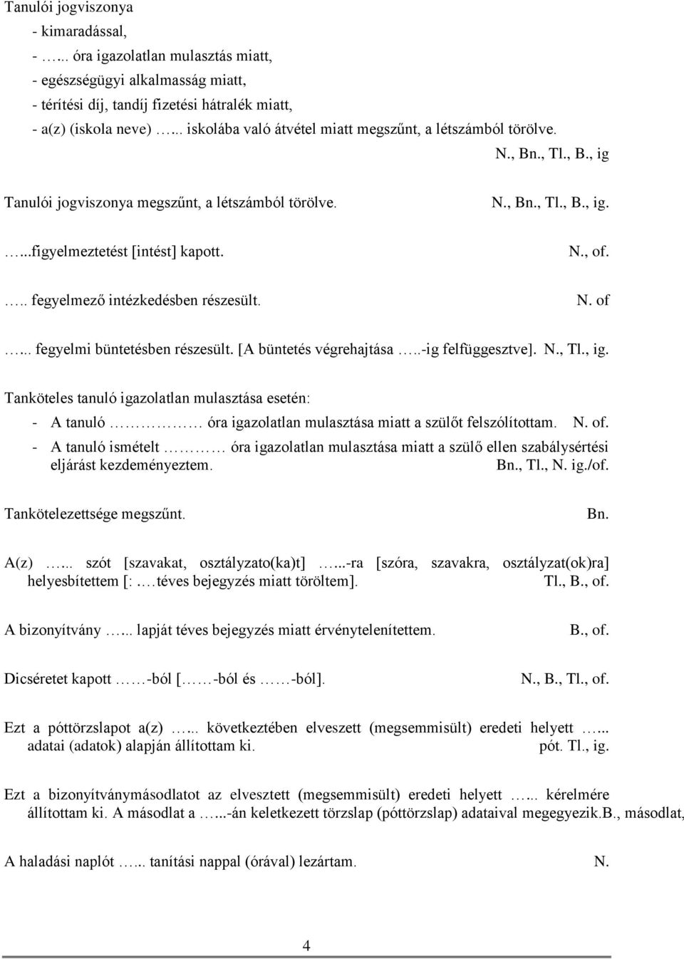 .. fegyelmező intézkedésben részesült. N. of... fegyelmi büntetésben részesült. [A büntetés végrehajtása..-ig felfüggesztve]. N., Tl., ig.