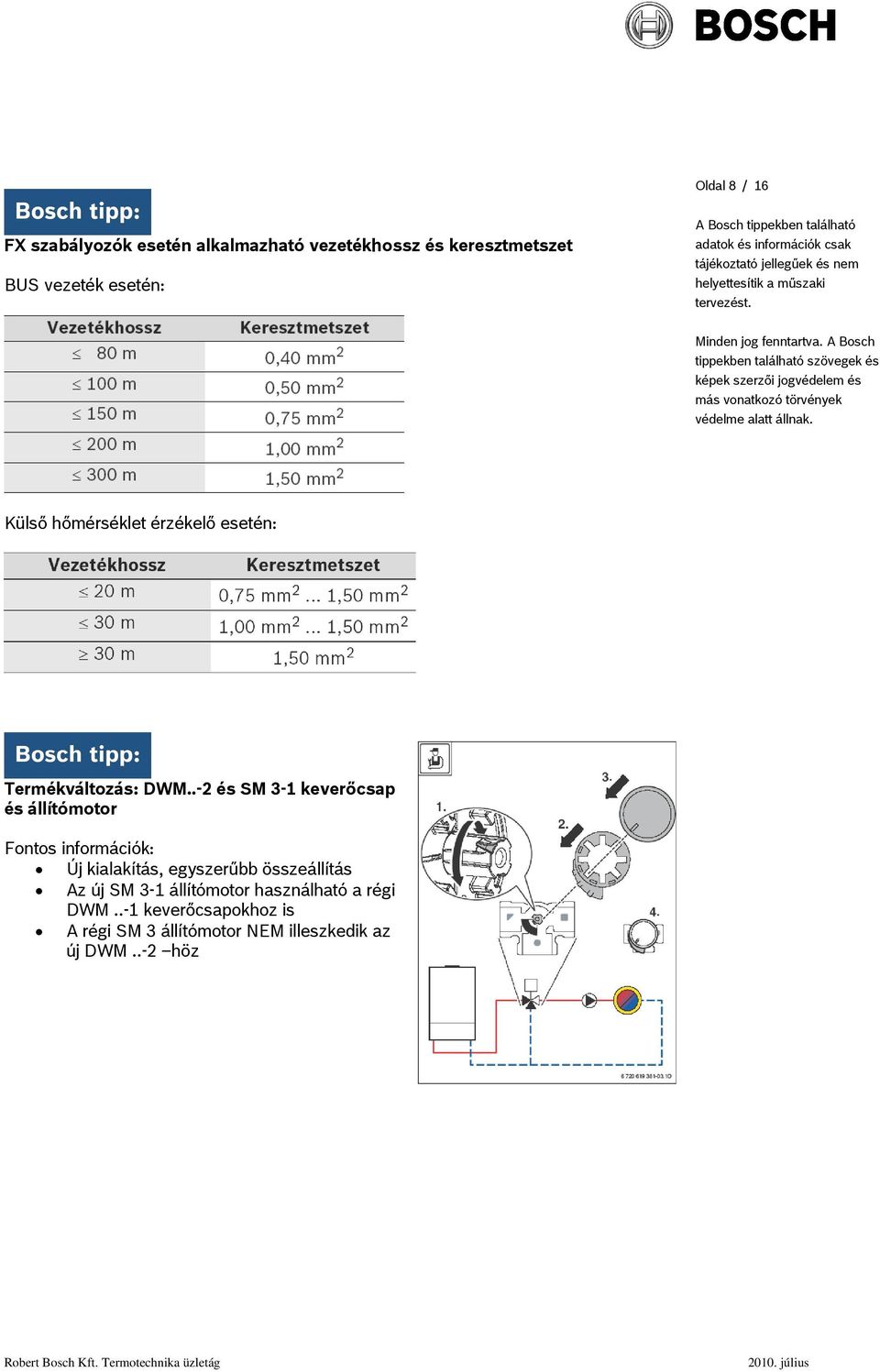 .-2 és SM 3-1 keverőcsap és állítómotor Fontos információk: Új kialakítás, egyszerűbb