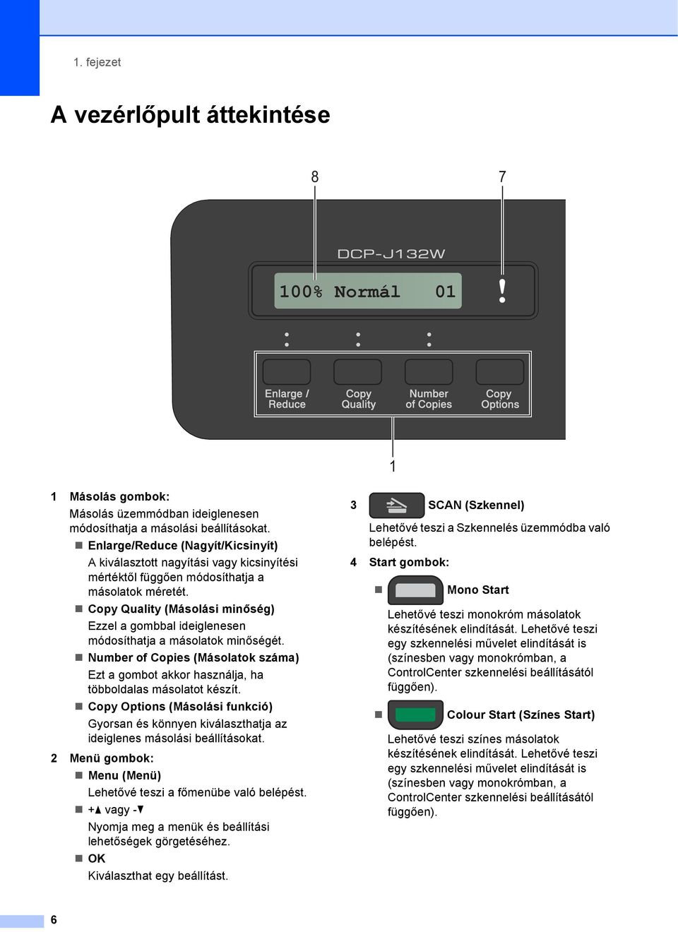 Copy Quality (Másolási minőség) Ezzel a gombbal ideiglenesen módosíthatja a másolatok minőségét. Number of Copies (Másolatok száma) Ezt a gombot akkor használja, ha többoldalas másolatot készít.