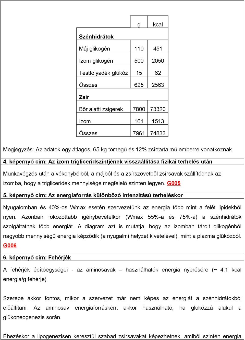 képernyő cím: Az izom trigliceridszintjének visszaállítása fizikai terhelés után Munkavégzés után a vékonybélből, a májból és a zsírszövetből zsírsavak szállítódnak az izomba, hogy a trigliceridek