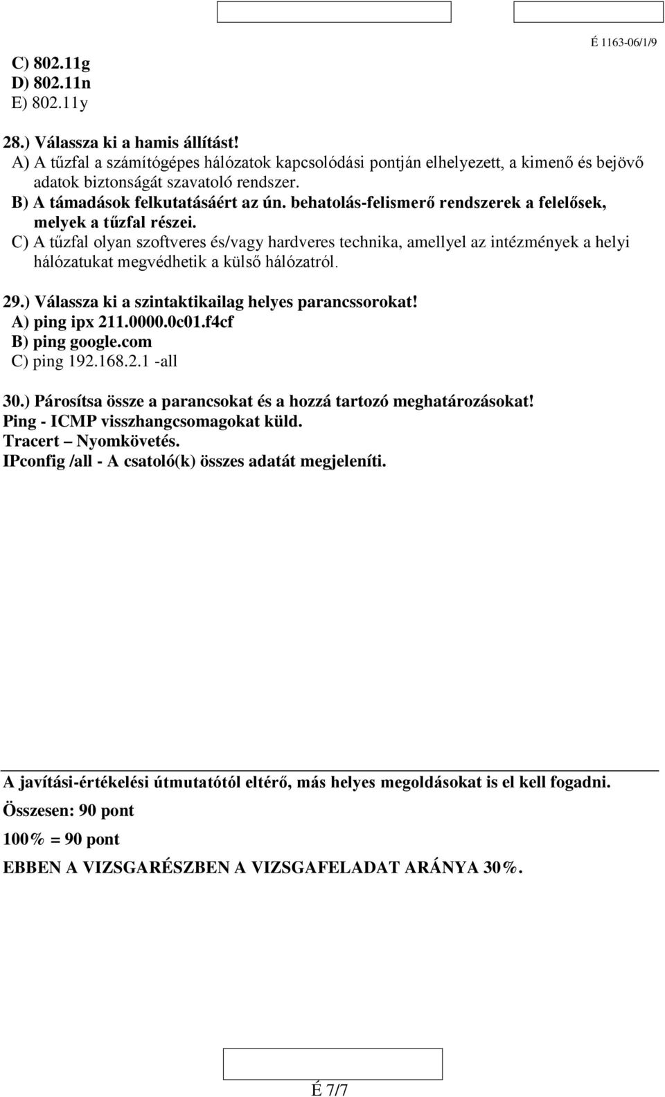 behatolás-felismerő rendszerek a felelősek, melyek a tűzfal részei. C) A tűzfal olyan szoftveres és/vagy hardveres technika, amellyel az intézmények a helyi hálózatukat megvédhetik a külső hálózatról.