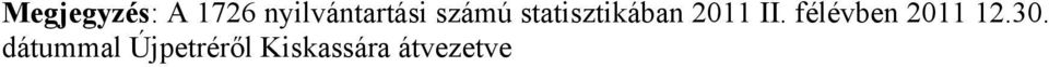 statisztikában 2011 II.