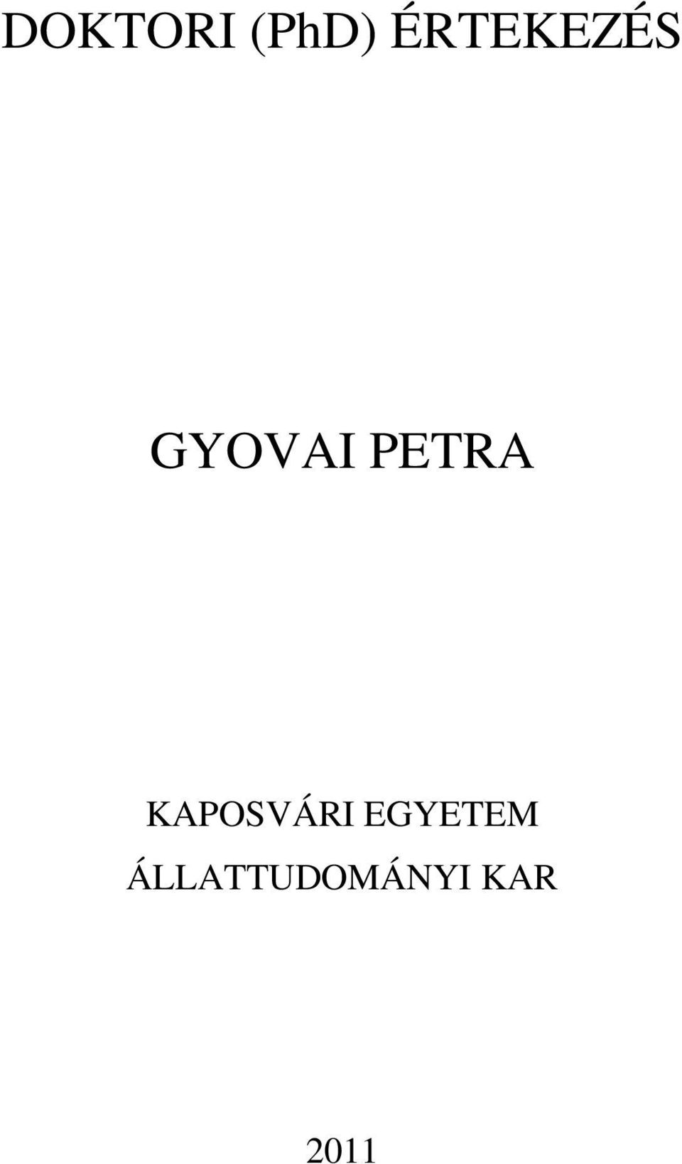PETRA KAPOSVÁRI