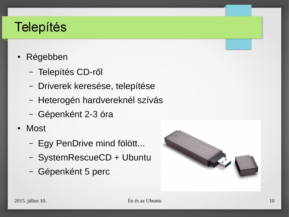 óra Most Egy PenDrive mind fölött.