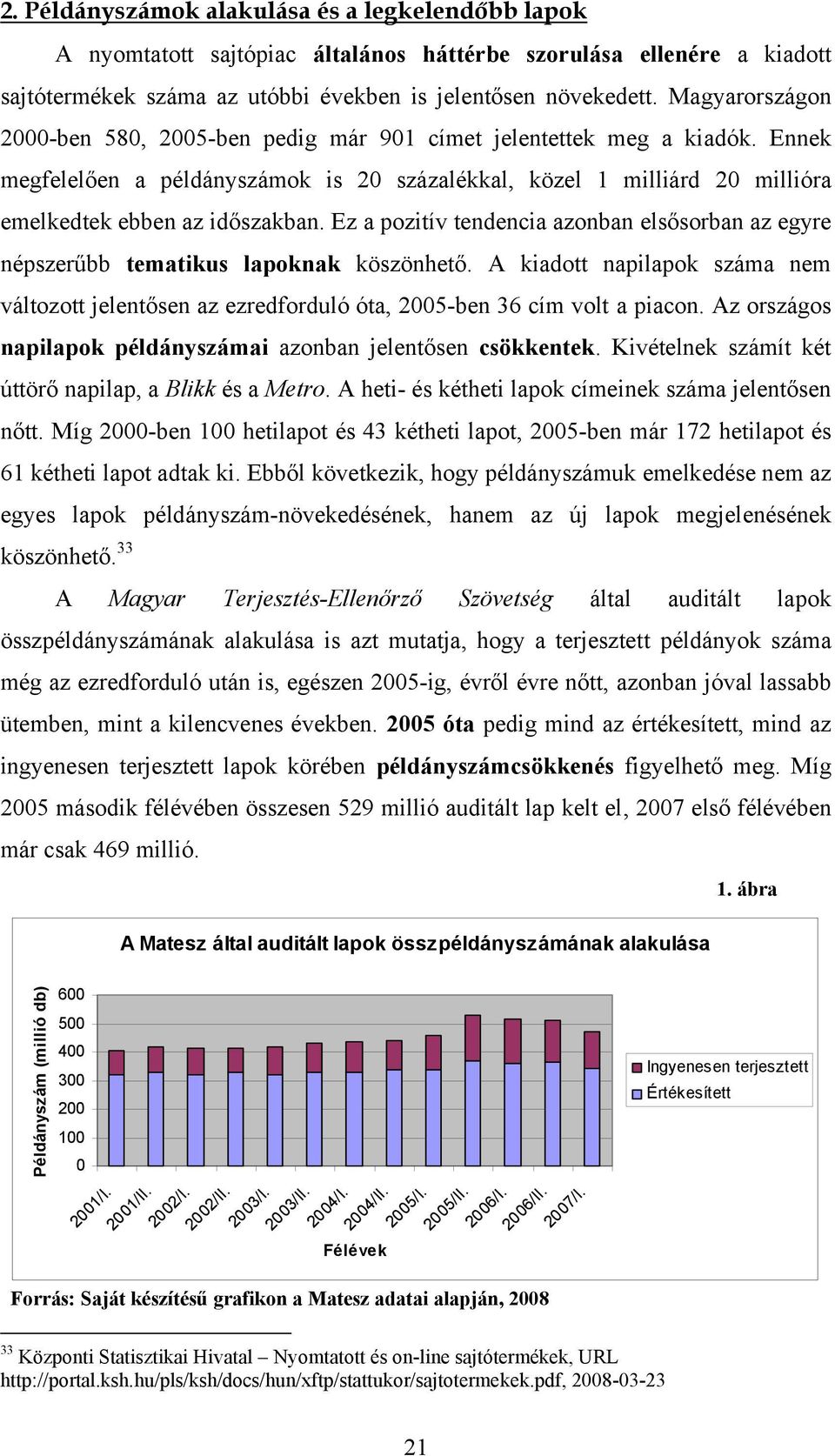 Ez a pozitív tendencia azonban elsősorban az egyre népszerűbb tematikus lapoknak köszönhető. A kiadott napilapok száma nem változott jelentősen az ezredforduló óta, 2005-ben 36 cím volt a piacon.