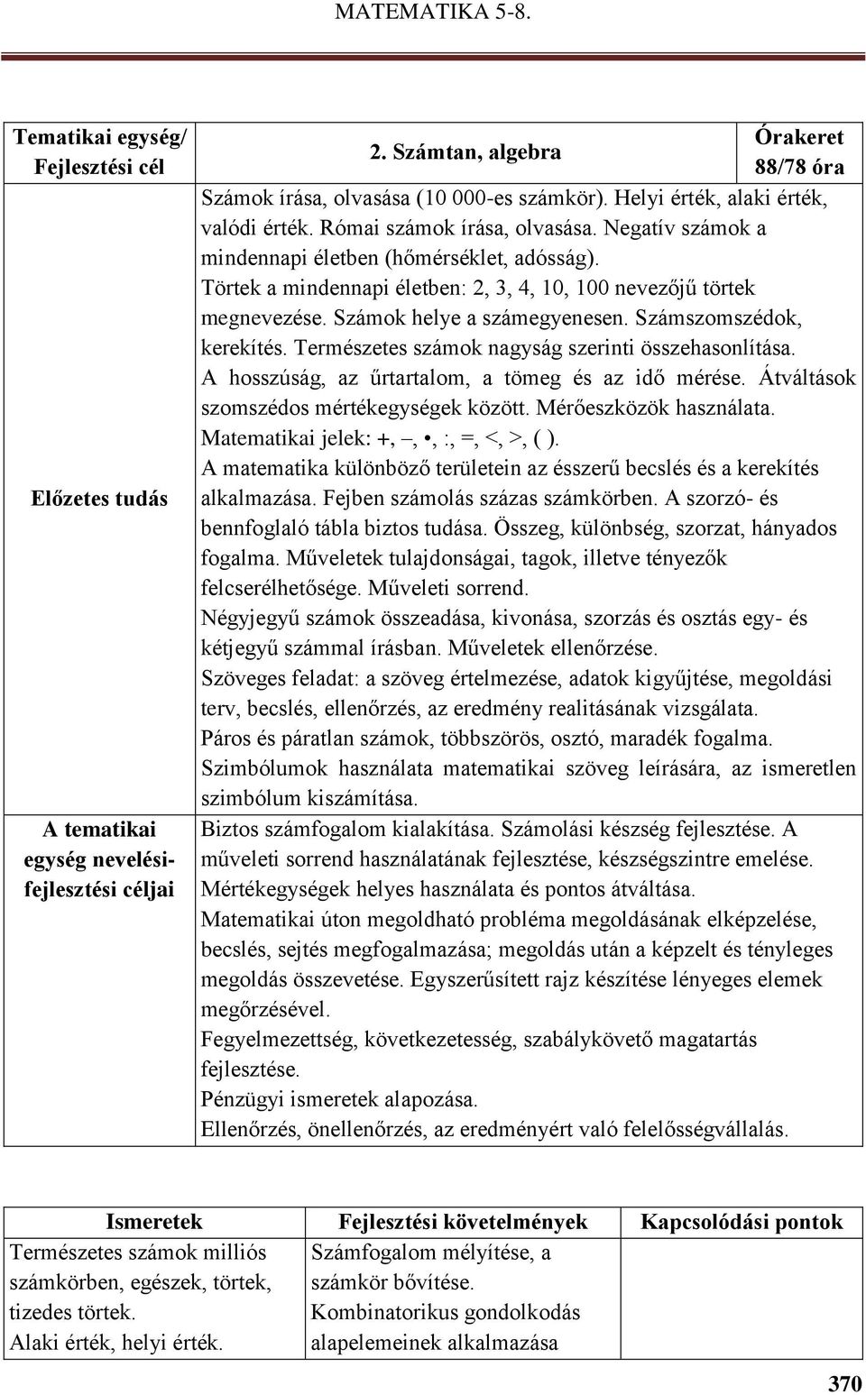 Törtek a mindennapi életben: 2, 3, 4, 10, 100 nevezőjű törtek megnevezése. Számok helye a számegyenesen. Számszomszédok, kerekítés. Természetes számok nagyság szerinti összehasonlítása.