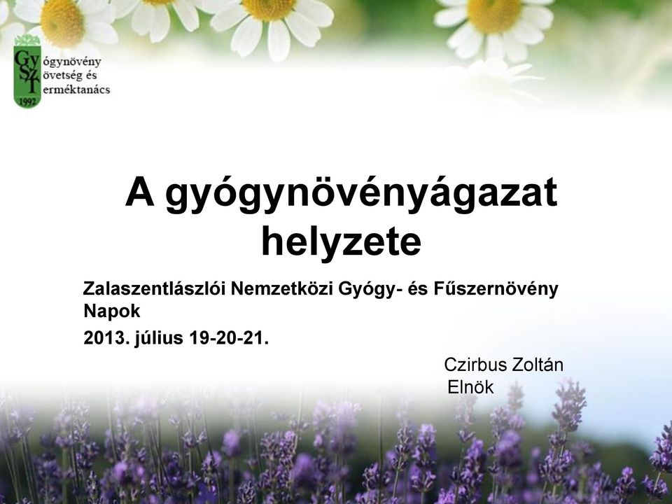 Gyógy- és Fűszernövény Napok