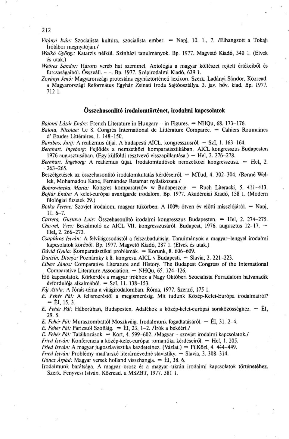 Zoványi Jenő: Magyarországi protestáns egyháztörténeti lexikon. Szerk. Ladányi Sándor. Közread. a Magyarországi Református Egyház Zsinati Iroda Sajtóosztálya. 3. jav. bőv. kiad. Bp. 1977. 712 1.