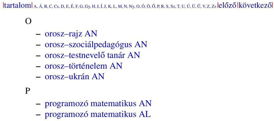 orosz rajz AN orosz szociálpedagógus AN orosz testnevelő tanár AN orosz