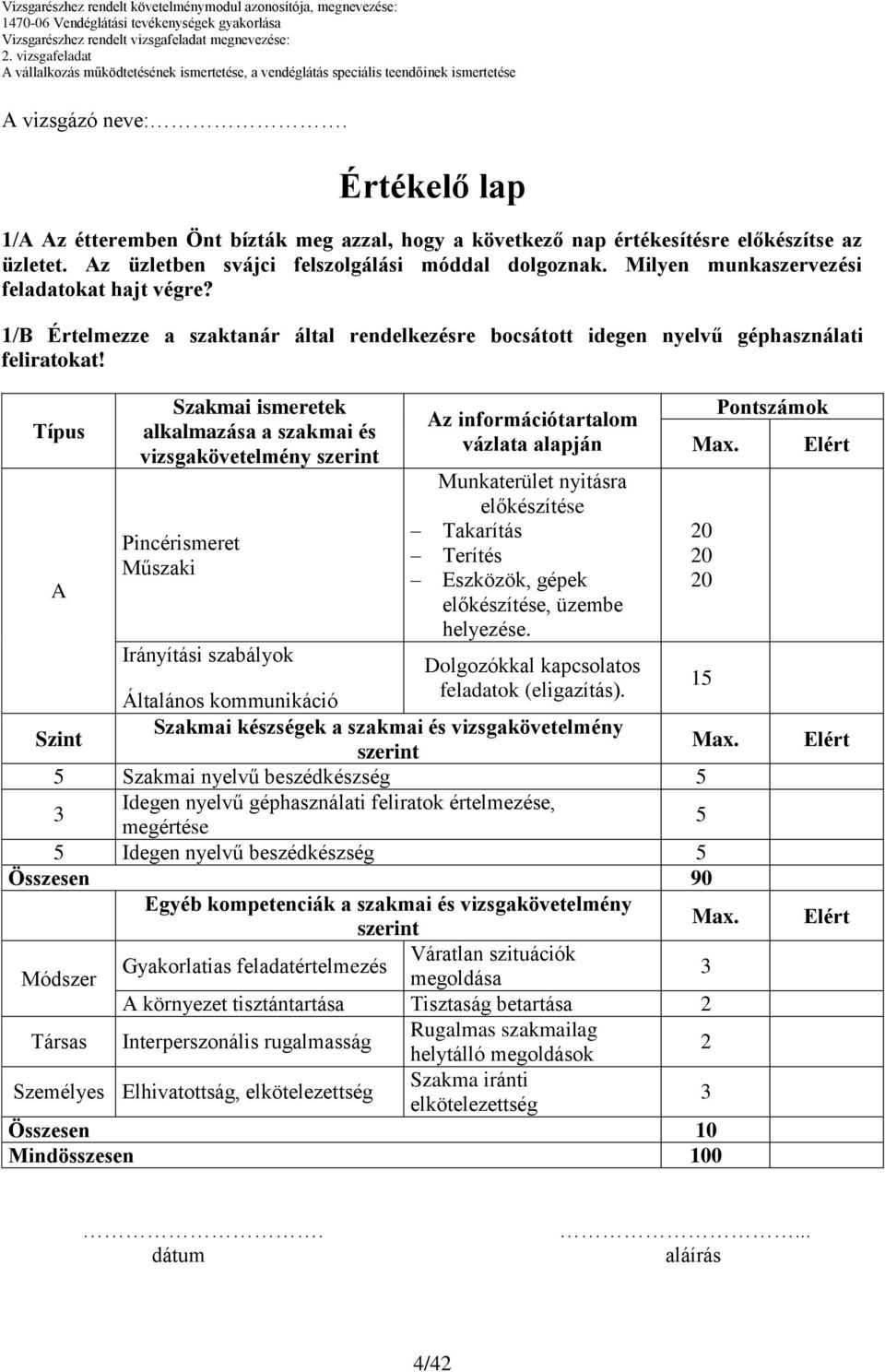 Milyen munkaszervezési feladatokat hajt végre? 1/B Értelmezze a szaktanár által rendelkezésre bocsátott idegen nyelvű géphasználati feliratokat!