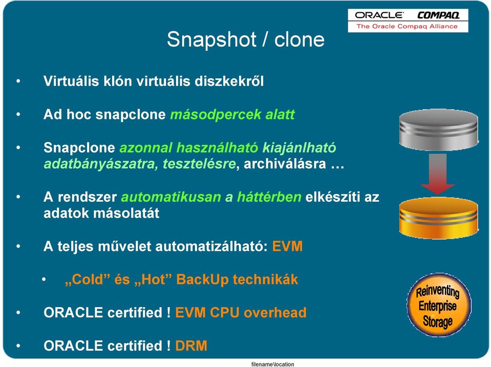 automatikusan a háttérben elkészíti az adatok másolatát A teljes művelet automatizálható: