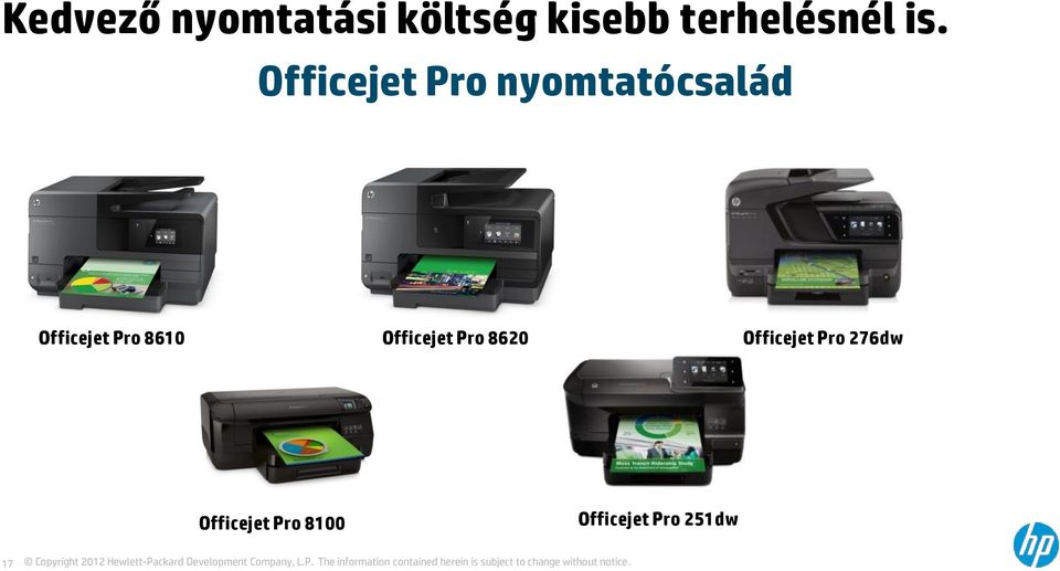 Pro 276dw Officejet Pro 8100 Officejet Pro 251dw 17 Copyright 2012