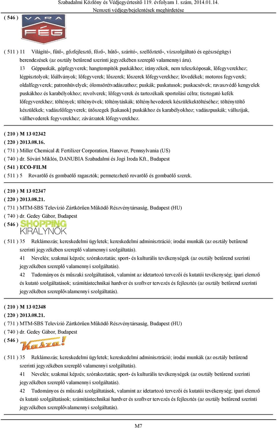 13 Géppuskák, gépfegyverek; hangtompítók puskákhoz; irányzékok, nem teleszkóposak, lőfegyverekhez; légpisztolyok; lőállványok; lőfegyverek; lőszerek; lőszerek lőfegyverekhez; lövedékek; motoros