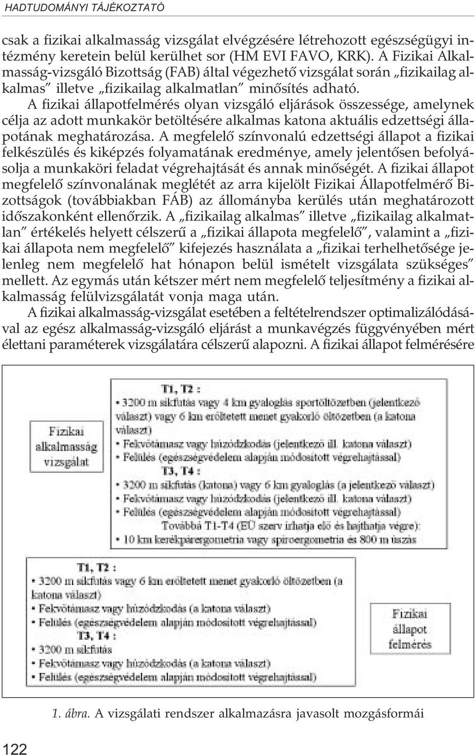 A fizikai állapotfelmérés olyan vizsgáló eljárások összessége, amelynek célja az adott munkakör betöltésére alkalmas katona aktuális edzettségi állapotának meghatározása.