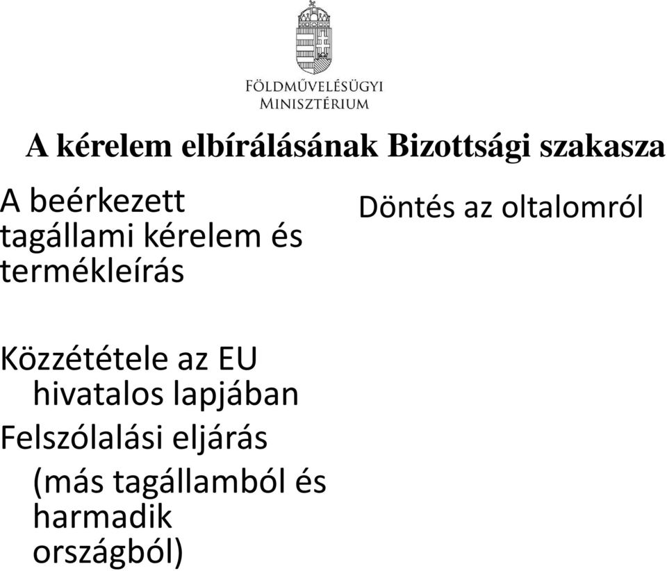 Közzététele az EU hivatalos lapjában Felszólalási