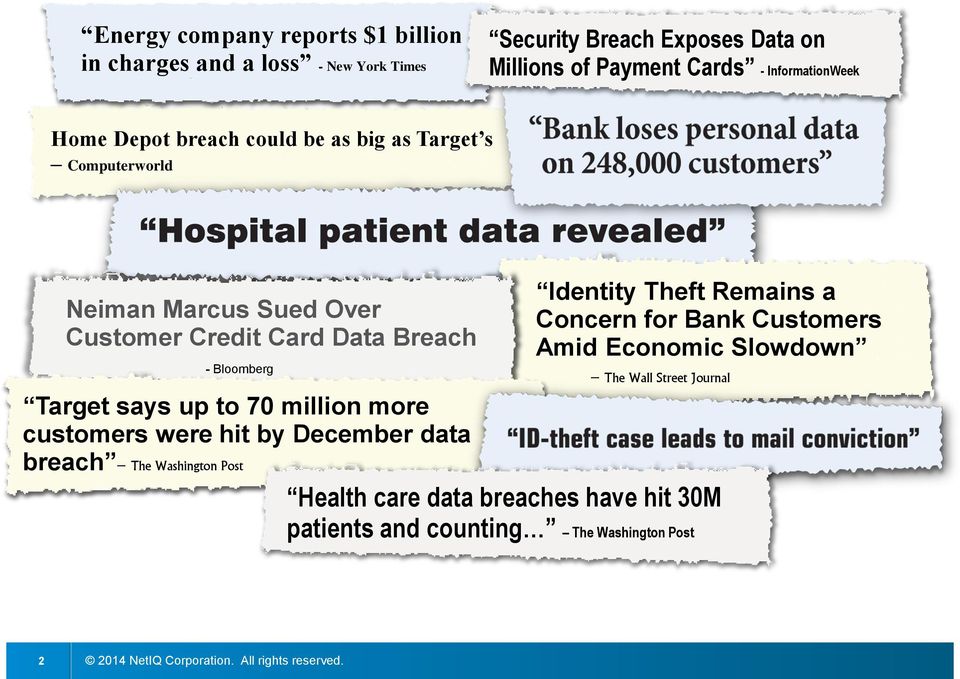 Bloomberg Target says up to 70 million more customers were hit by December data Identity Theft Remains a Concern for Bank Customers Amid