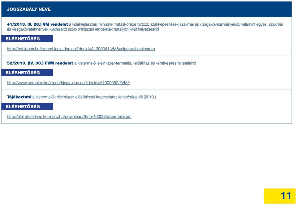 kiadásáról szóló miniszteri rendeletek hatályon kívül helyezéséről http://net.jogtar.hu/jr/gen/hjegy_doc.cgi?docid=a1300041.vm&celpara=#xcelparam 52/2010. (IV. 30.