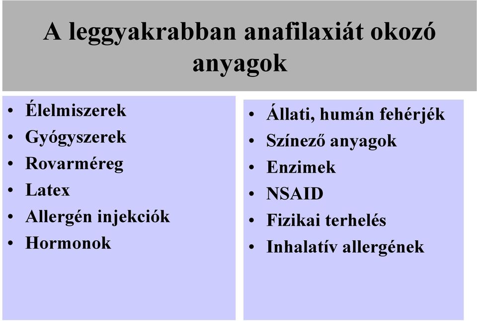 injekciók Hormonok Állati, humán fehérjék Színező