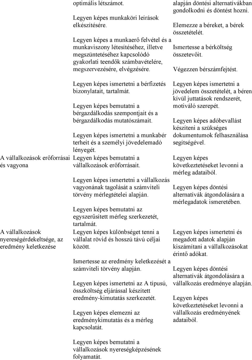 Legyen képes ismertetni a bérfizetés bizonylatait, tartalmát. bérgazdálkodás szempontjait és a bérgazdálkodás mutatószámait.