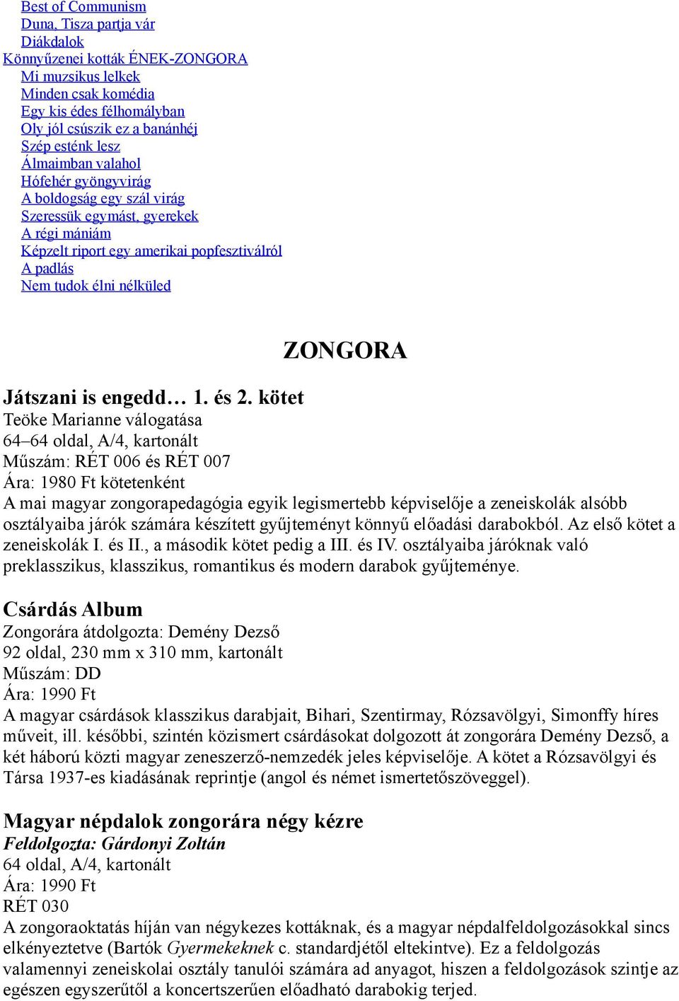 A Rózsavölgyi Kiadó megjelent kottái - PDF Ingyenes letöltés