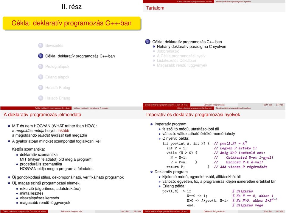 szemantika HOGYAN oldja meg a program a feladatot.