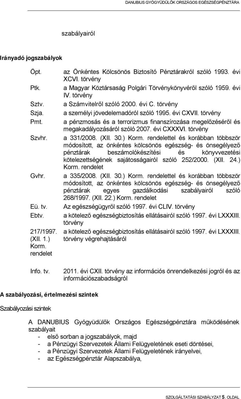 törvény a pénzmosás és a terrorizmus finanszírozása megelőzéséről és megakadályozásáról szóló 2007. évi CXXXVI. törvény a 331/2008. (XII. 30.) Korm.