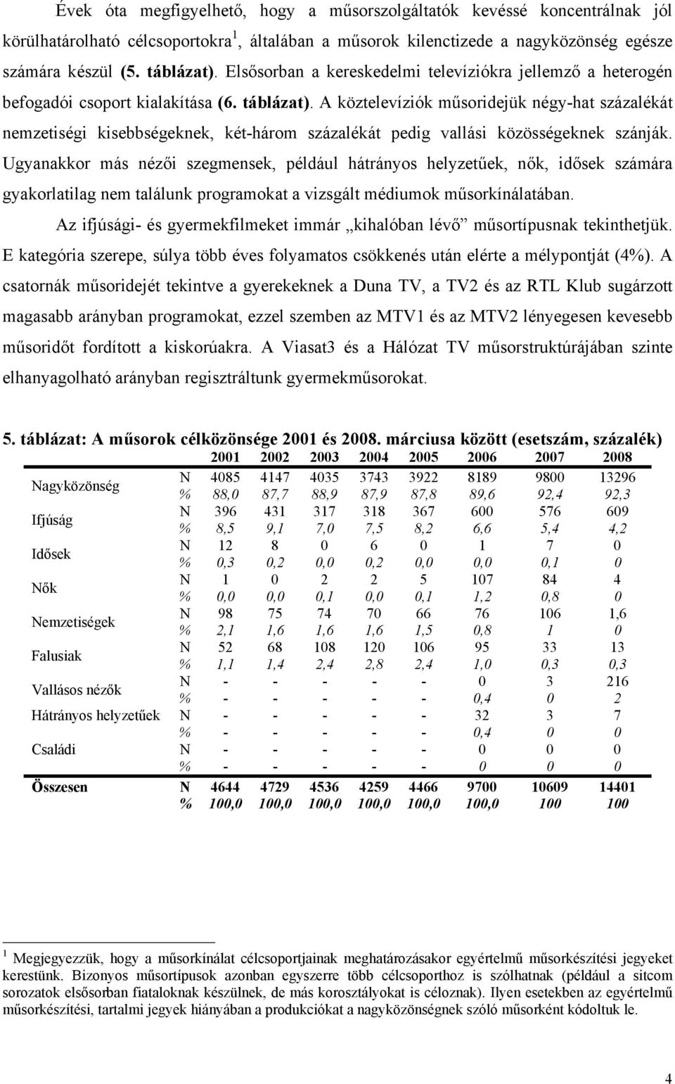 A köztelevíziók műsoridejük négy-hat százalékát nemzetiségi kisebbségeknek, két-három százalékát pedig vallási közösségeknek szánják.