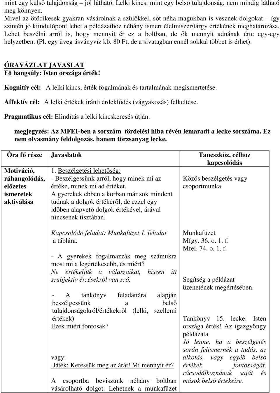 Lehet beszélni arról is, hogy mennyit ér ez a boltban, de ők mennyit adnának érte egy-egy helyzetben. (Pl. egy üveg ásványvíz kb. 80 Ft, de a sivatagban ennél sokkal többet is érhet).